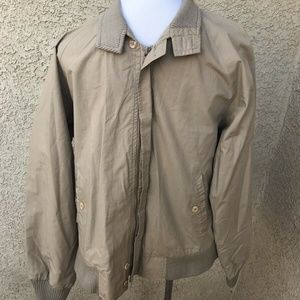 VTG FoxRun Zip Plaid Lined Tan Windbreaker Jacket